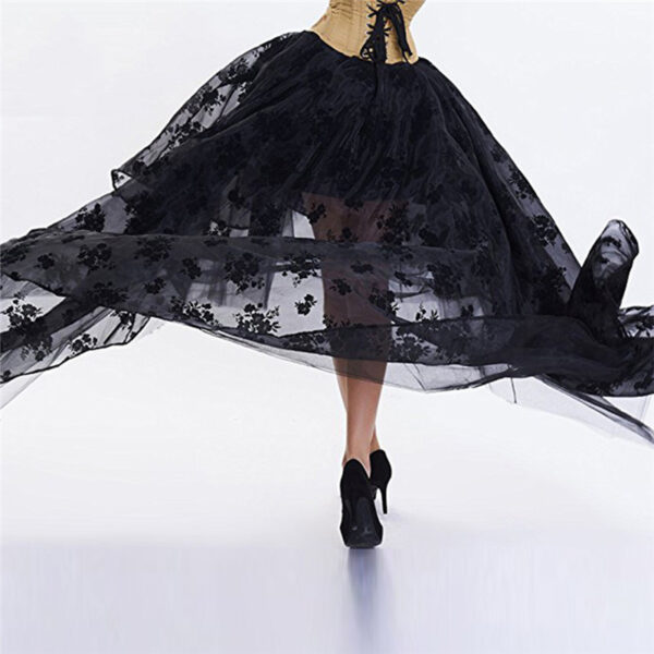 Irregular Skirt for Women Featuring Beautiful Lace Embroidery - Image 4