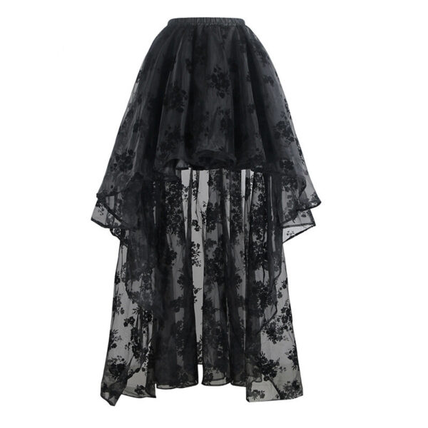 Irregular Skirt for Women Featuring Beautiful Lace Embroidery - Image 5
