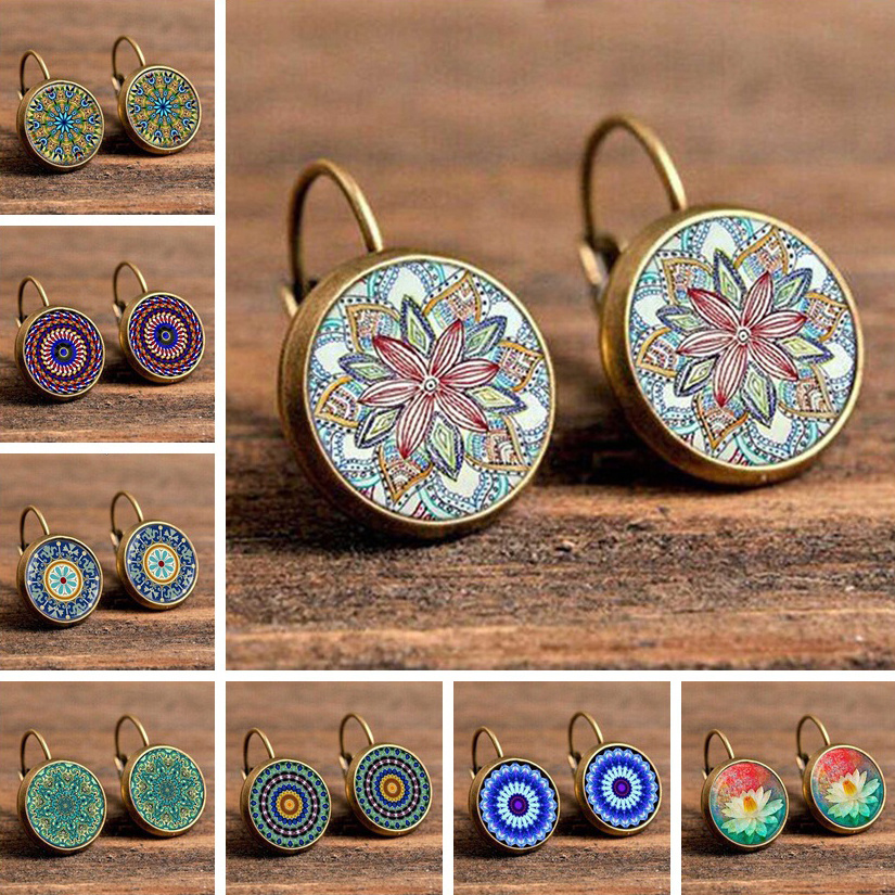 Floral Henna Earrings