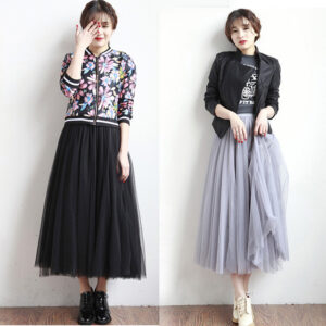High-Waisted Yarn Skirt for Women