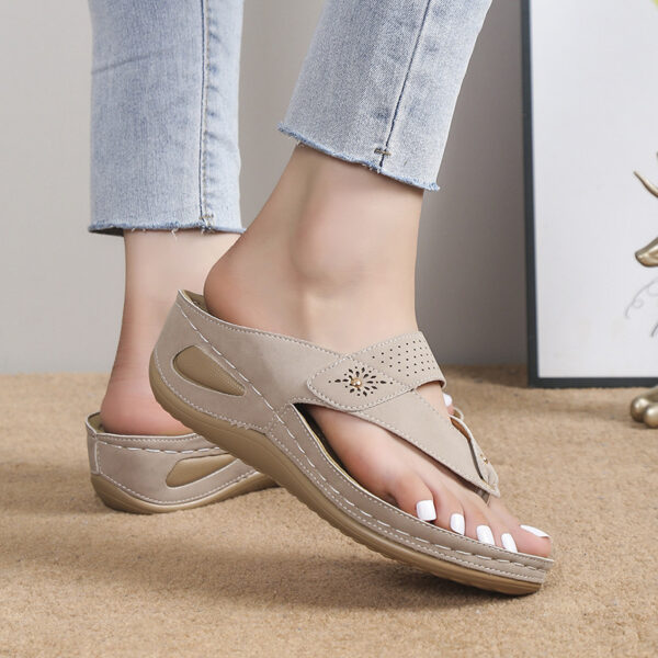 Non-Slip Platform Chunky Heel Thong Sandals for Women - Image 6