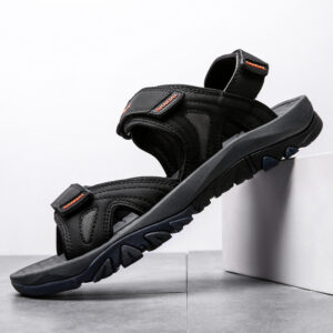 Stylishly Versatile Leather Sandals for Men with Big Feet