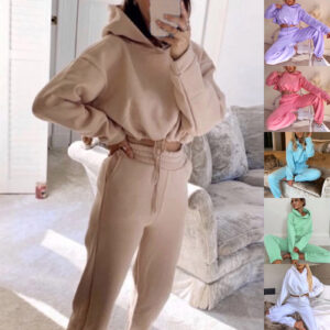 Stay Fit and Cozy with This Women’s 2 Piece Fluffy Sweatsuit