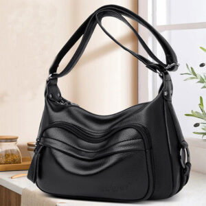 High Capacity PU Leather Shoulder Bag for Women