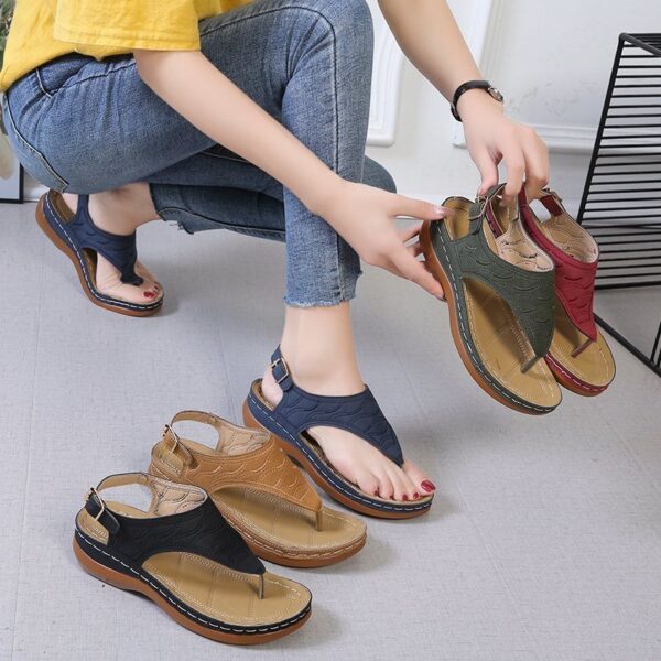 Ankle Buckle Roman Sandals for Women with a Retro Flair - Image 6