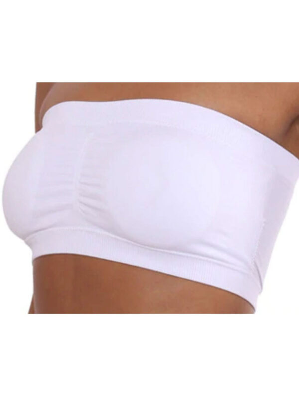Sleek and Chic Solid Bandeau Bra for Everyday Wear - Image 3