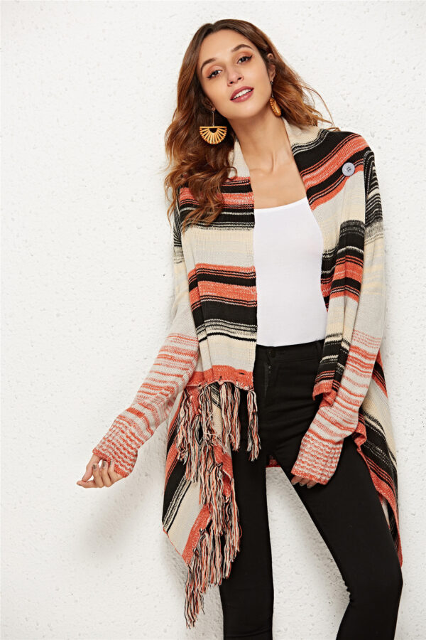 Cozy and Chic Women's Shawl Knit Cardigan Sweater - Image 2