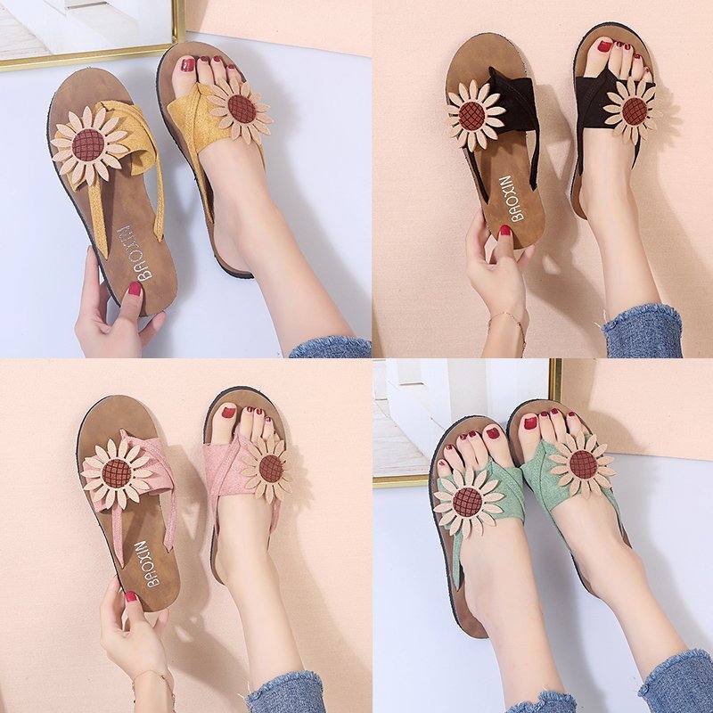 Flower Flat Flip Flops