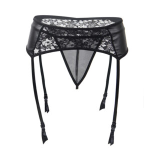 Women’s Super Elastic Leather Lace Garter Belt