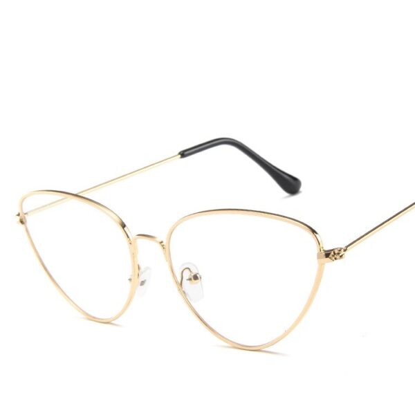 Women's Glamorous Cat Eye Metal Sunglasses - Image 9