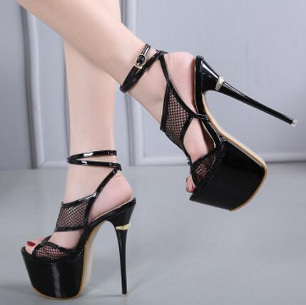 Mesh Stiletto Sandals