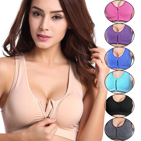Elevate Your Workout with Our Front Zipper Fitness Bra - Image 3