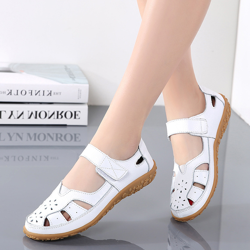Hollowed Out Flat Sandals