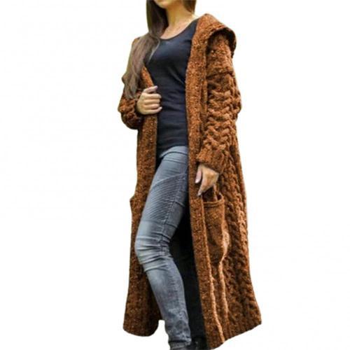 Hooded Long Cardigan Sweater