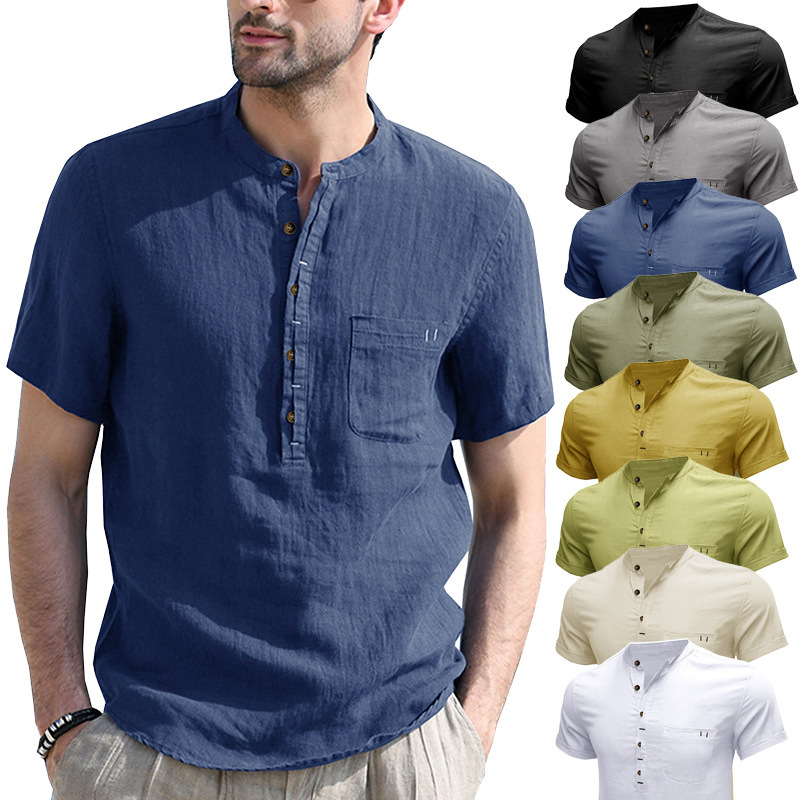 Short Sleeved Linen Shirt