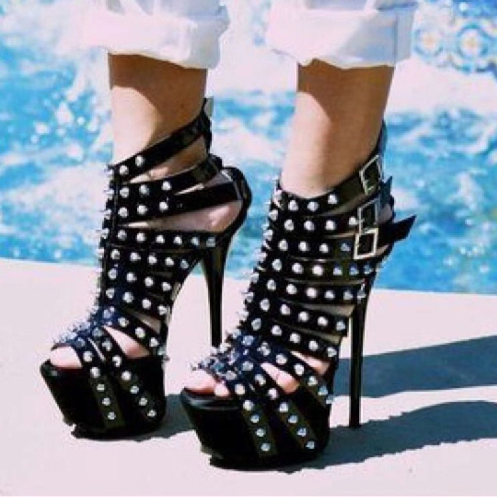 Hollow Out Stilettos Sandals