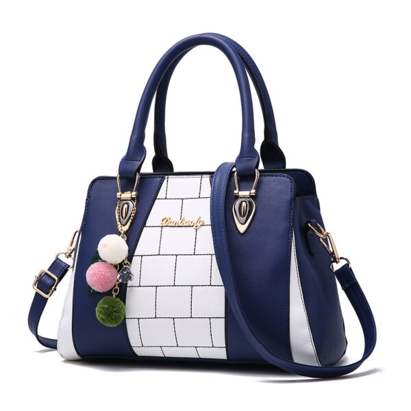 Women's PU Leather Shoulder Bag Handbag with Square Patterned Elegance - Image 6