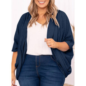 Knitted Cardigan Jacket for Plus Size Women