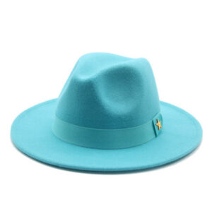 Stylish Unisex Monochrome Wide Brim Fedora Hat