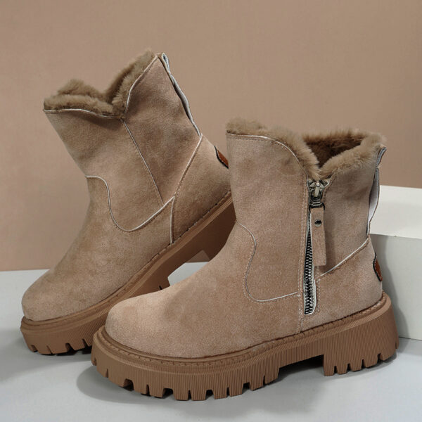 Faux Suede Winter Boots for Women with Non-Slip Soles and Thick Plush Interior - Image 9