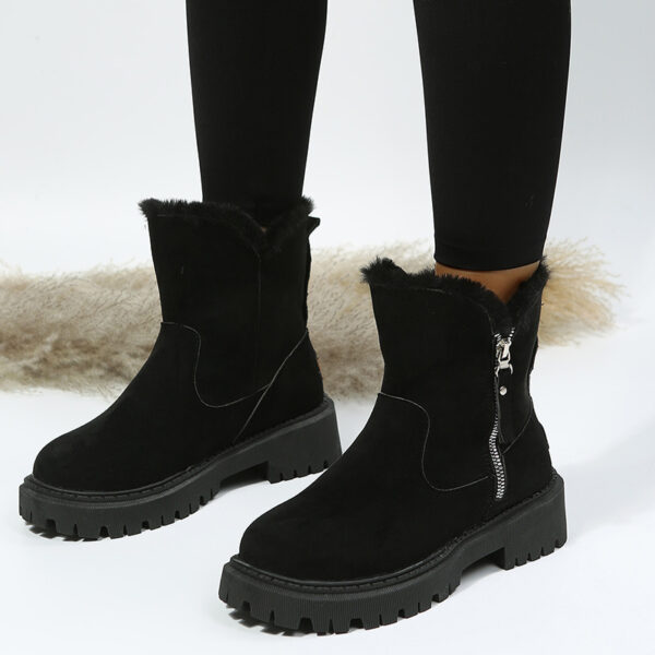 Faux Suede Winter Boots for Women with Non-Slip Soles and Thick Plush Interior - Image 6