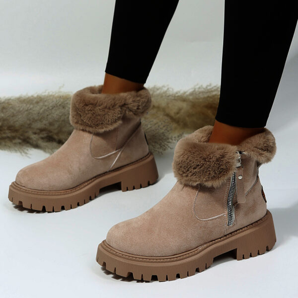 Faux Suede Winter Boots for Women with Non-Slip Soles and Thick Plush Interior - Image 8