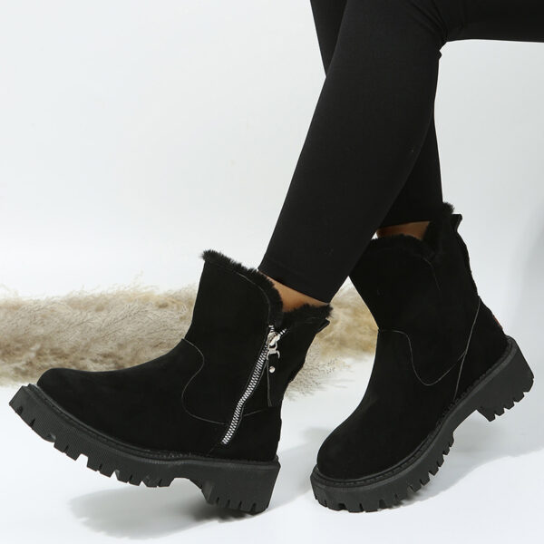 Faux Suede Winter Boots for Women with Non-Slip Soles and Thick Plush Interior - Image 3