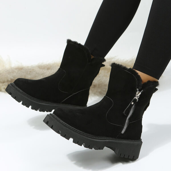 Faux Suede Winter Boots for Women with Non-Slip Soles and Thick Plush Interior - Image 4