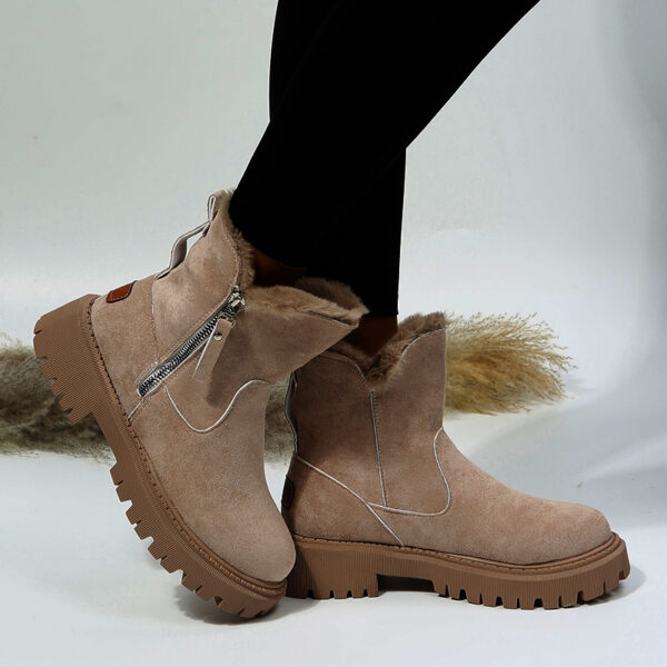Faux Suede Winter Boots for Women with Non-Slip Soles and Thick Plush Interior - Image 2