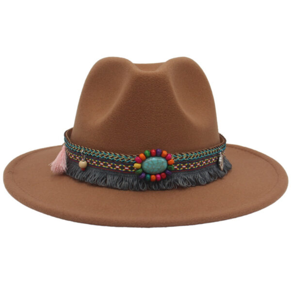 Western Cowboy Hat with Ethnically Inspired Gem Accents - Image 4