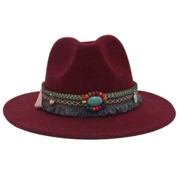 Western Cowboy Hat with Ethnically Inspired Gem Accents - Image 8