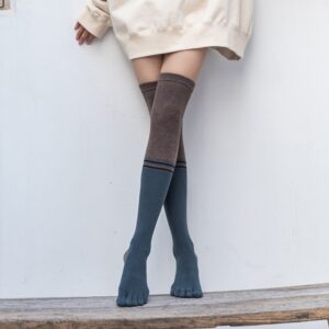 Women’s Anti Slip Over Knee Five Toes Yoga Socks