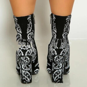 Women’s Fashionable Cashew Flower Boots