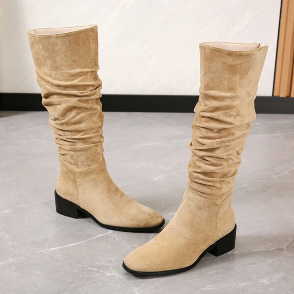 Women's Suede High Leg Boots - Image 7