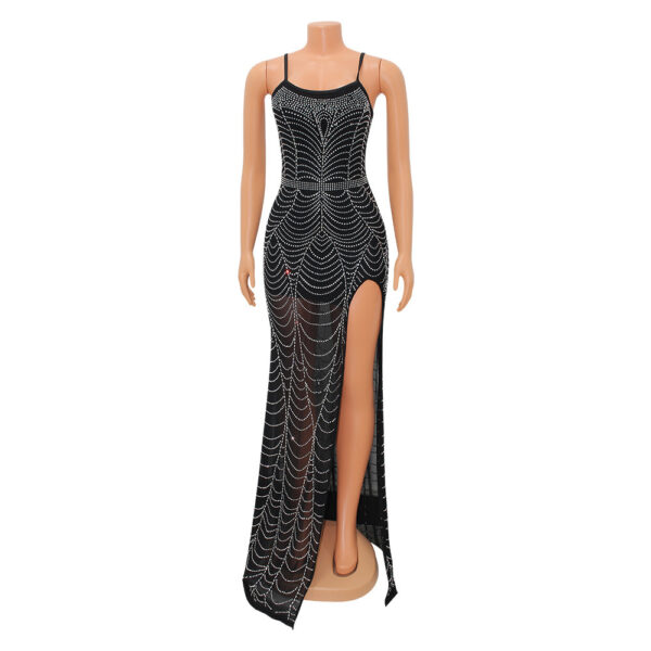 Women's Evening Rhinestone Sling Party Dress - Image 5
