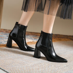 Women’s Vintage Patent Leather Martin Boots