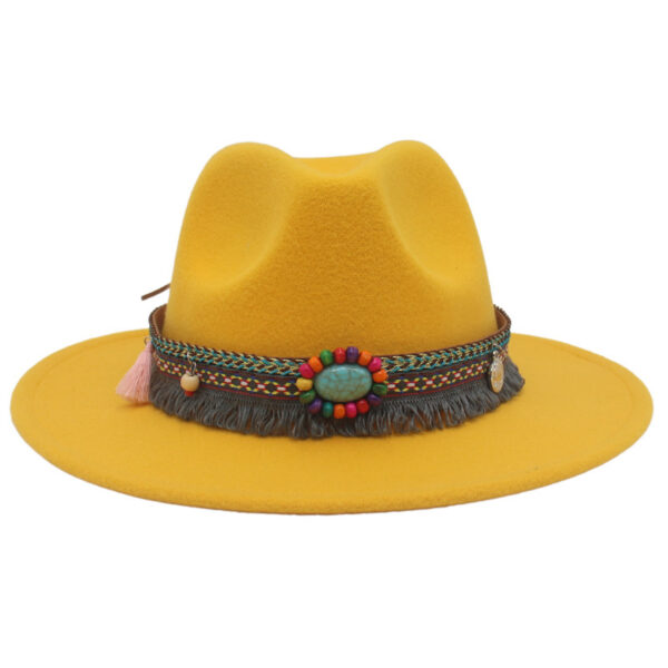 Western Cowboy Hat with Ethnically Inspired Gem Accents - Image 2
