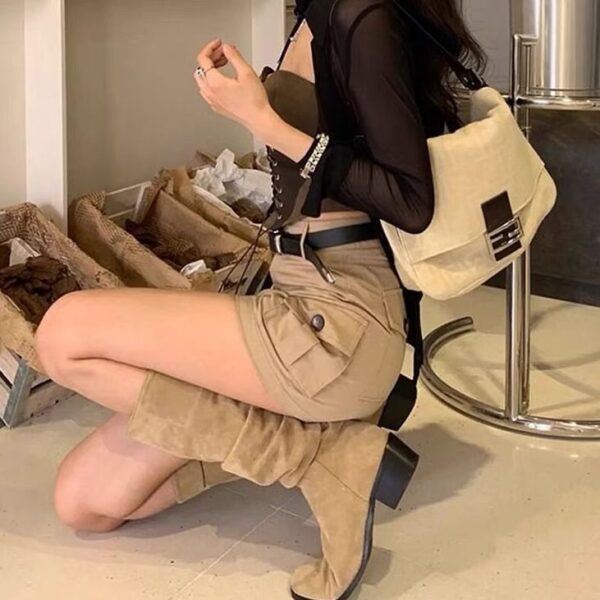 Women's Suede High Leg Boots - Image 5