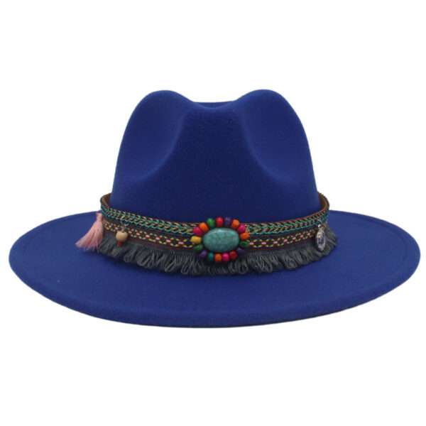 Western Cowboy Hat with Ethnically Inspired Gem Accents - Image 3
