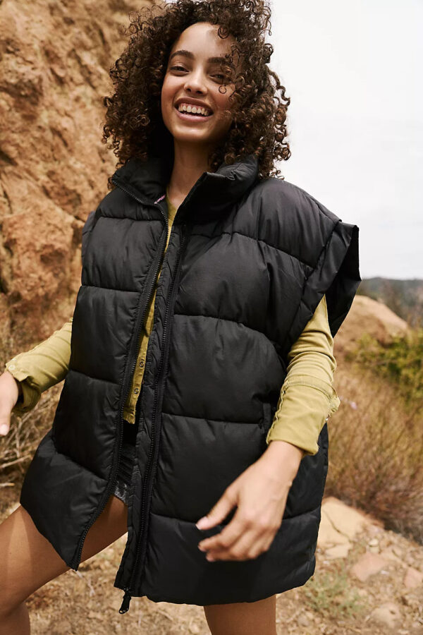 Women's Loose Cotton Puffer Vest - Image 2