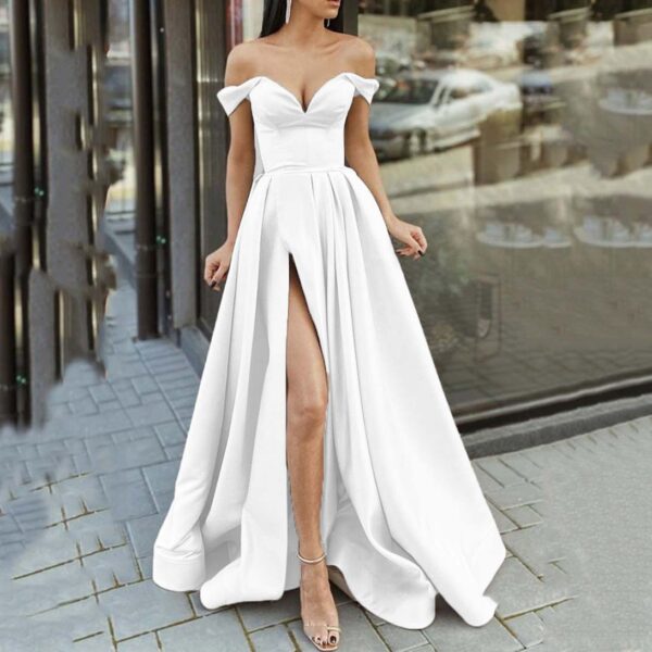 Women's V-Neck Tube Dress with a Backless Twist - Image 3