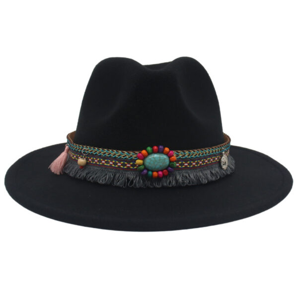 Western Cowboy Hat with Ethnically Inspired Gem Accents - Image 5
