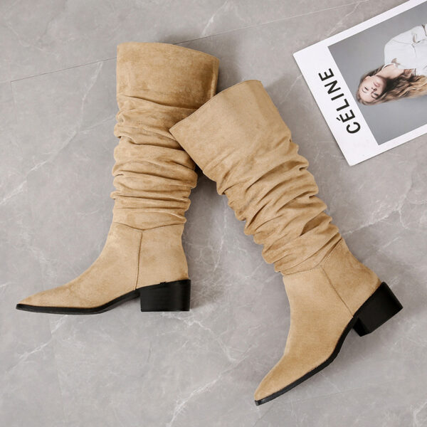 Women's Suede High Leg Boots - Image 8