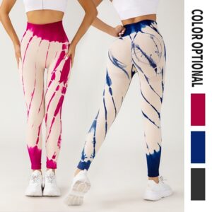 Seamless Tie Dye Yoga Leggings for Women