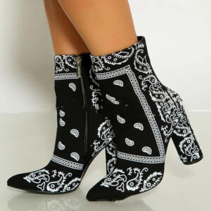 Women’s Fashionable Cashew Flower Boots