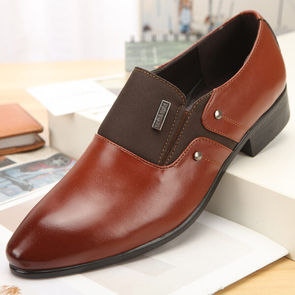 Men's Pointed Toe Fashionable Leather Shoes - Image 3