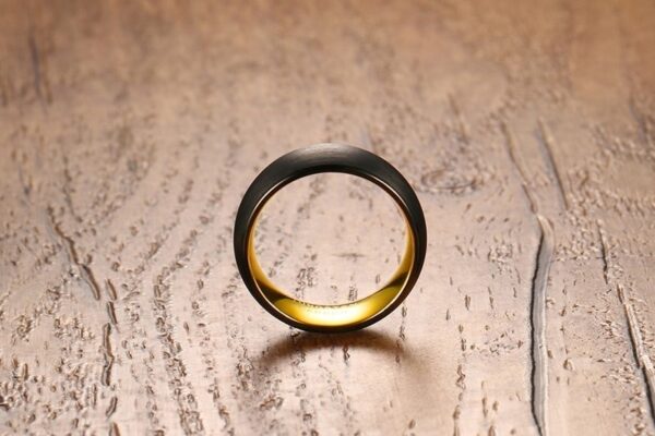 Classic 8mm Tungsten Steel Ring with Brushed Texture - Image 8