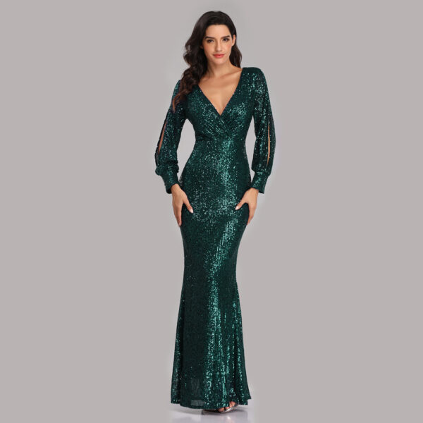 Women's Long Sequined Dress - Image 6