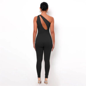 Women’s High Waist Sleeveless Jumpsuit for Fitness