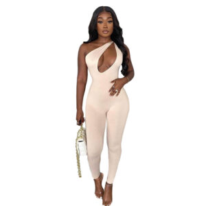 Women’s High Waist Sleeveless Jumpsuit for Fitness